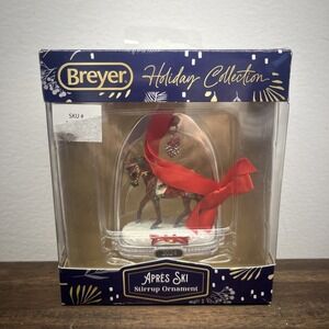 BREYER 2024 Holiday Collection APRÈS SKI Stirrup Horse Hanging Ornament Open Box